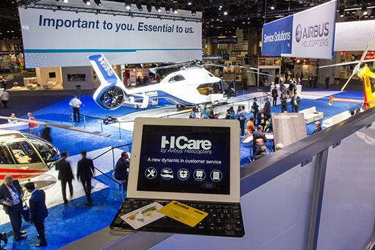 HCare is essentially defined by three offerings: Easy, focusing on the parts catalog and open to all customers; Smart, a by-the-hour support solution; and Infinite, providing an all inclusive maintenance service. (Photo: Airbus Helicopters)