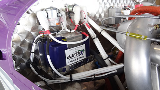 This aviation battery is installed in a Kitfox plane. EarthX Lithium Batteries image