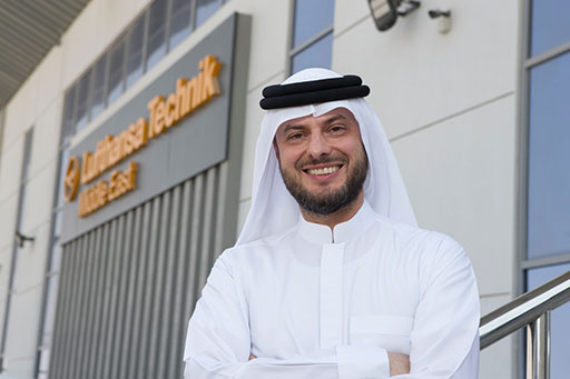 Lufthansa Technik Middle East CEO Ziad AL Hazmi, shown above, said in January that LTME will double its presence in Dubai. LTME image.