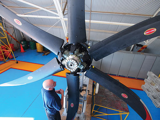 Aircraft Propeller Service, a full-service propeller shop, offers its own Propeller University, or Prop U,<br />a more traditional style of hands-on training utilizing real propeller products. APS image.