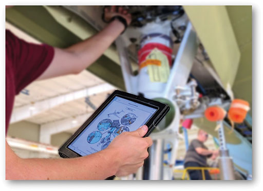 3D Tech Pubs on the Textron Aviation 1View application, offer interactive step-by-step instructions. Technicians can quickly differentiate visuals to identify line replacement units, hardware, discarded parts and specialized tools. 
