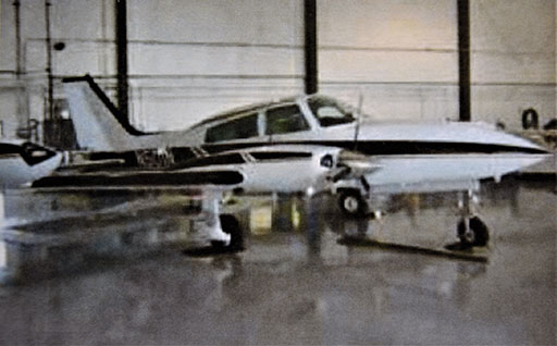 The accident airplane: A twin-engine Cessna 310R, manufactured in 1977. (NTSB Photo)