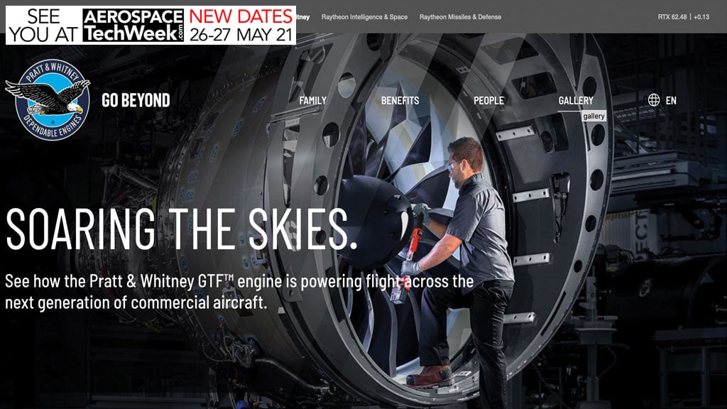 Pratt & Whitney Unveils Enhanced GTF Engine Website