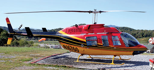 Graphic 6. Pre-accident photo of the helicopter that later crashed near the Great Smoky Mountains.