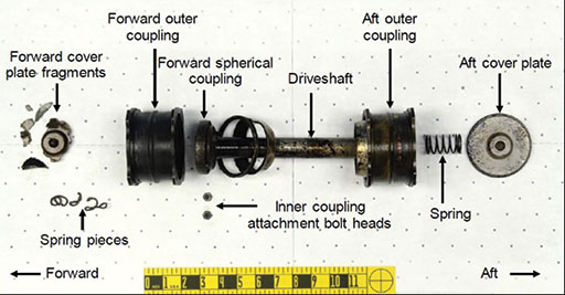 Graphic 3. The drive shaft from the accident helicopter.