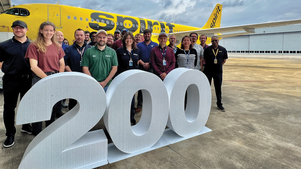 Spirit Airlines Accepts 200th Aircraft from Airbus