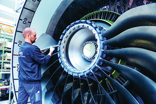 MTU Maintenance says mature widebody engine MRO demand has increased in the past year and will continue to grow over the next few years. MTU Maintenance image.